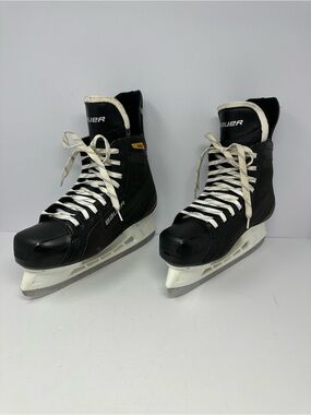 Bauer Supreme 140 Ice Hockey Skates Black Tuuk Holders Mens Sz 10.5